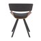 Armen Living Ulric Wood and Metal Modern Dining Room Accent Chair in Charcoal Gray LCULSIWACH - alternate 5